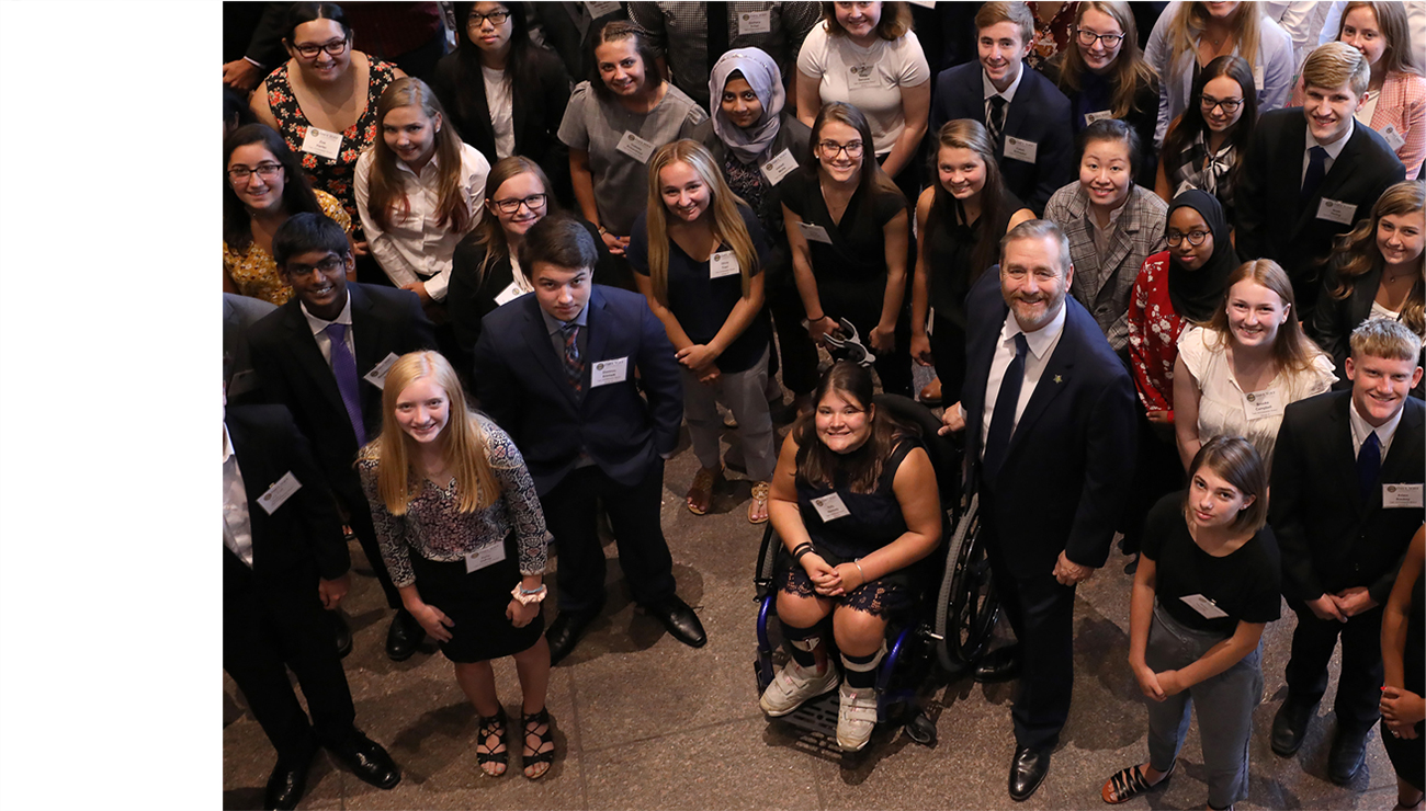 AG Yost with the Teen Ambassador Board