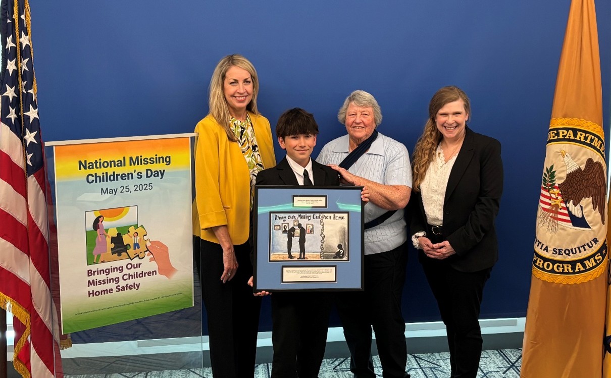 Jax S., winner of the 2025 National Missing Children’s Day Poster Contest