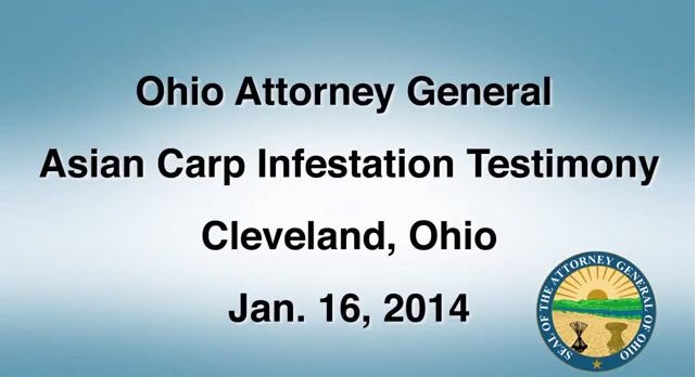 Attorney General DeWine Testifies on Asian Carp Threat to Lake Erie